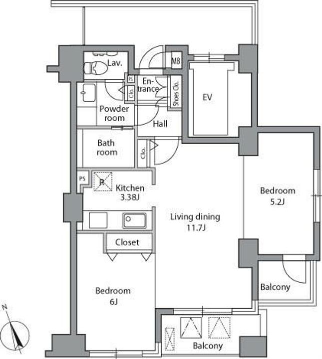 レジディア自由が丘の間取り