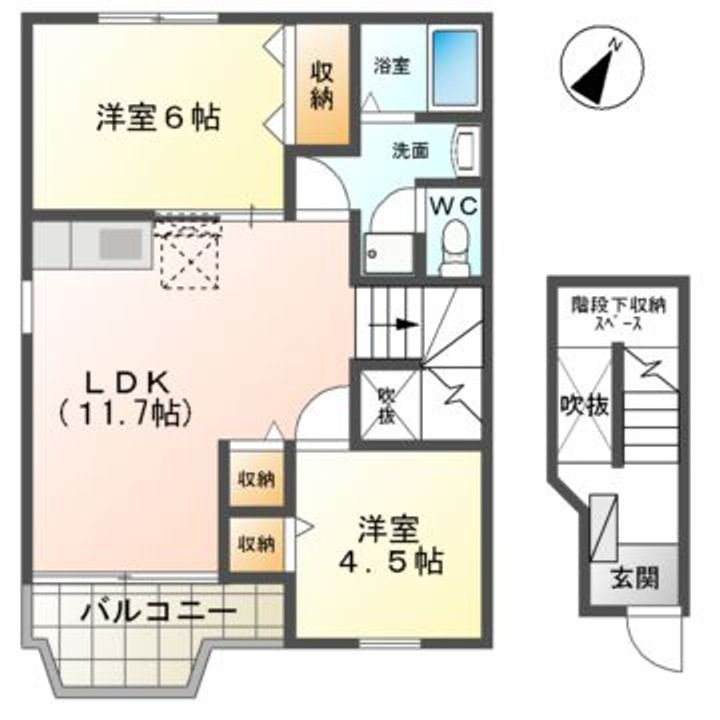メゾンマルベリーAの間取り