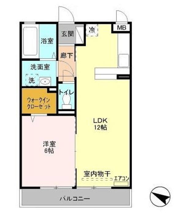 埼玉県狭山市大字北入曽(アパート)の賃貸物件の間取り