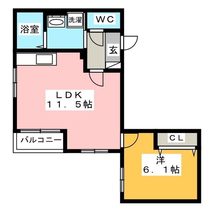 コンフォート東駒爪の間取り