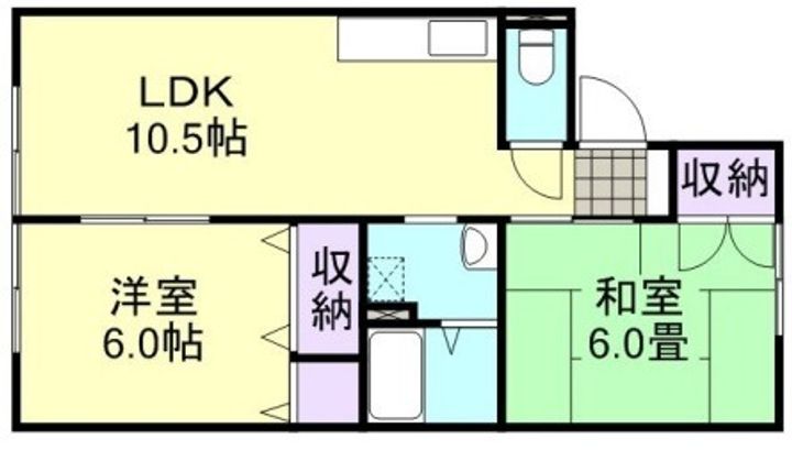 岡山県倉敷市西富井(アパート)の賃貸物件の間取り