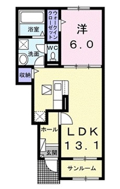 広島県安芸高田市吉田町常友(アパート)の賃貸物件の間取り
