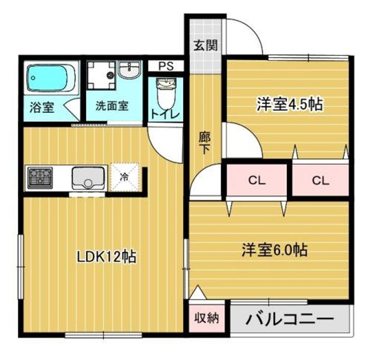 ハッピーロードAの間取り