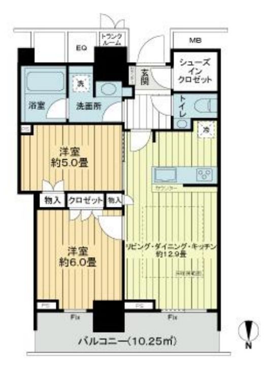 ザ・パークハウス晴海タワーズ クロノレジデンスの間取り