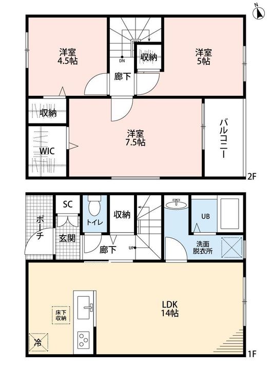 リーブルファイン木間ケ瀬IIの間取り