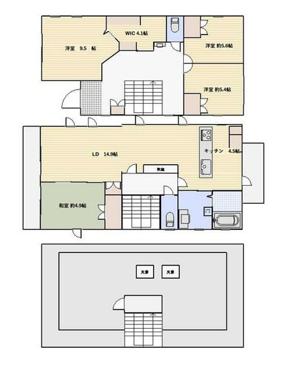 埼玉県川口市弥平1(一戸建)の賃貸物件の間取り
