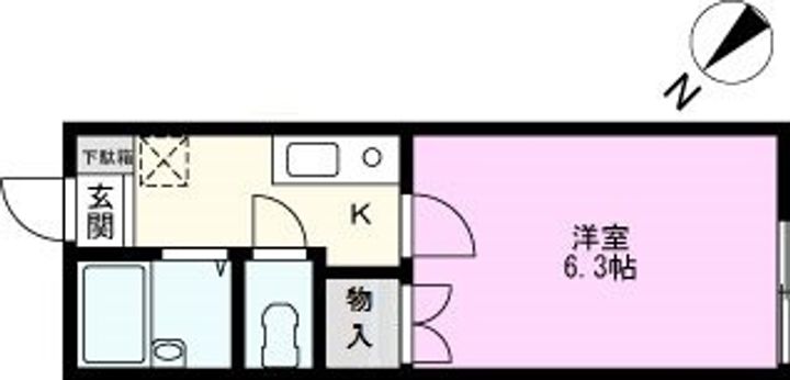 クラージュ南越谷の間取り