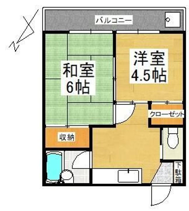 コーポ松山の間取り