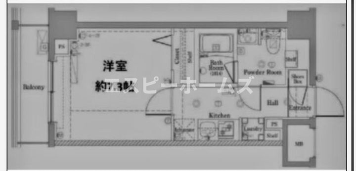 東京都足立区千住河原町(マンション)の賃貸物件の間取り