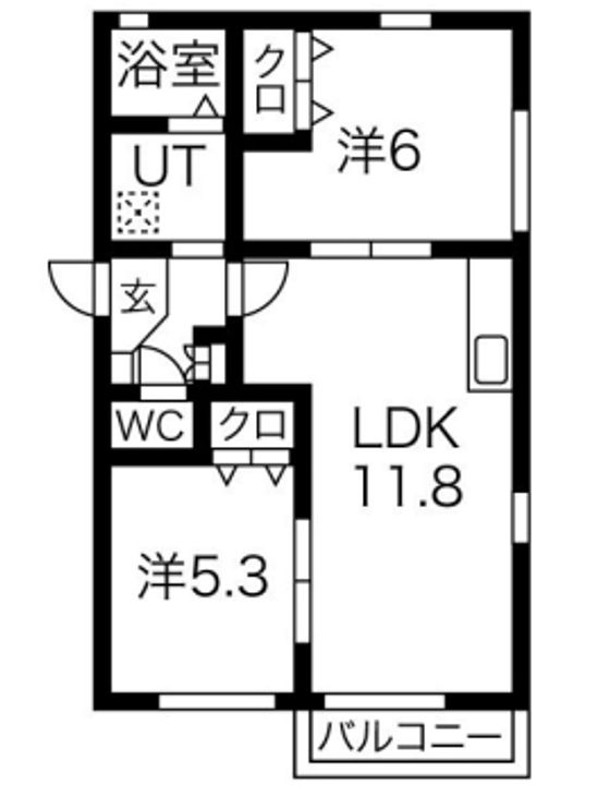 愛知県豊明市沓掛町寺池(アパート)の賃貸物件の間取り