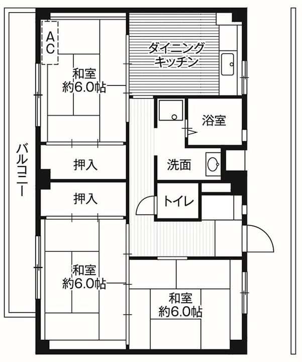 神奈川県中郡二宮町百合が丘3(マンション)の賃貸物件の間取り