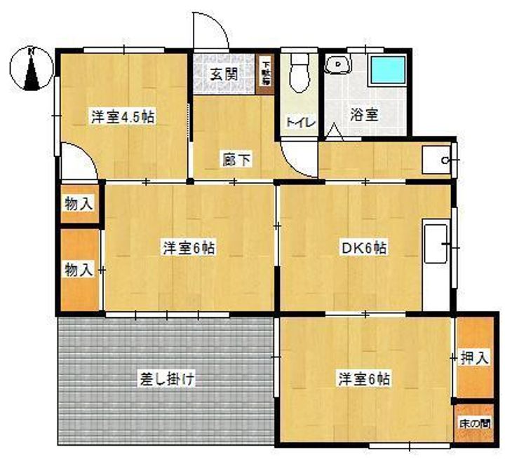 山口県防府市緑町2(一戸建)の賃貸物件の間取り