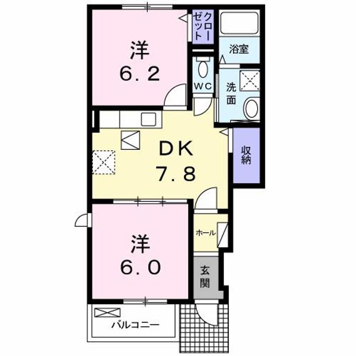 ガーデンハウス新天町Cの間取り