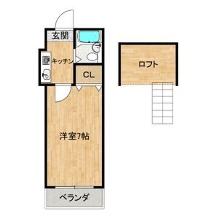 大阪府枚方市御殿山町(アパート)の賃貸物件の間取り