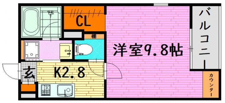 広島県広島市安佐北区大林4(アパート)の賃貸物件の間取り