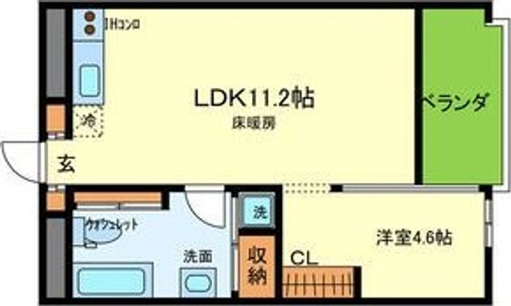 大阪府大阪市東住吉区駒川1(マンション)の賃貸物件の間取り