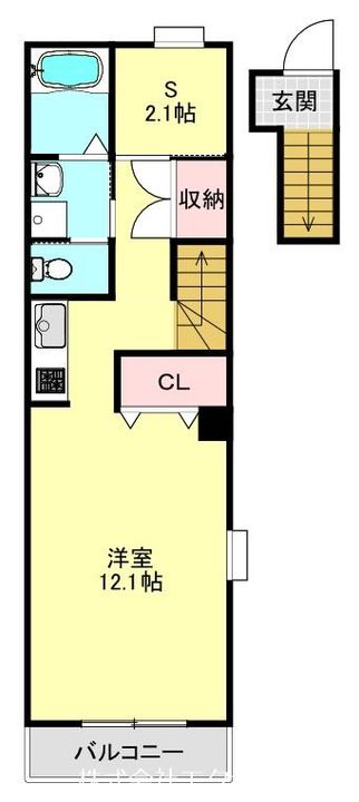東京都小平市仲町(アパート)の賃貸物件の間取り