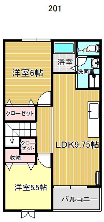 広島県呉市広古新開8(アパート)の賃貸物件の間取り