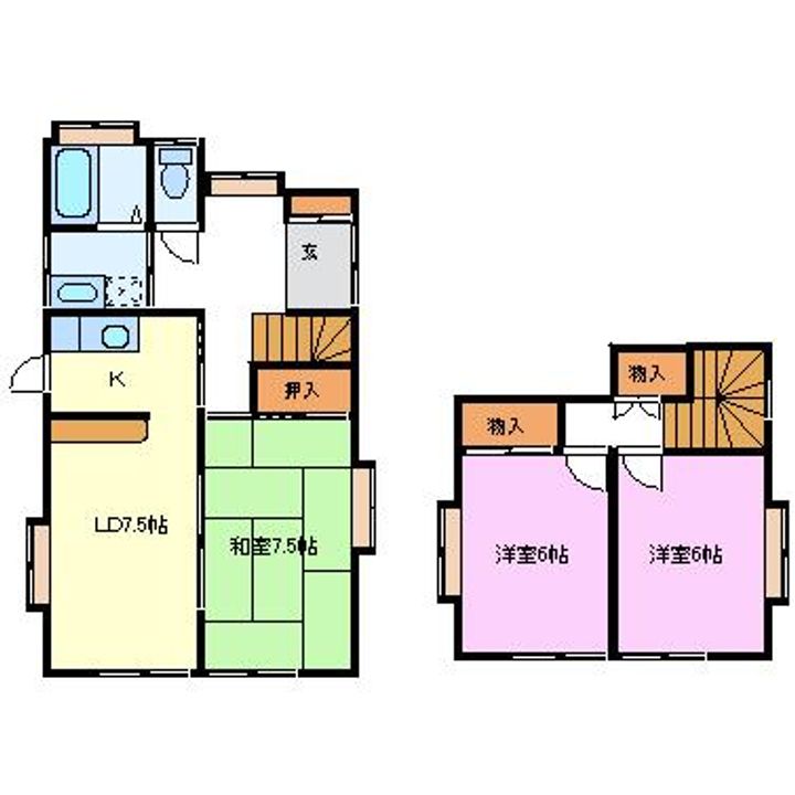 静岡県裾野市平松(一戸建)の賃貸物件の間取り