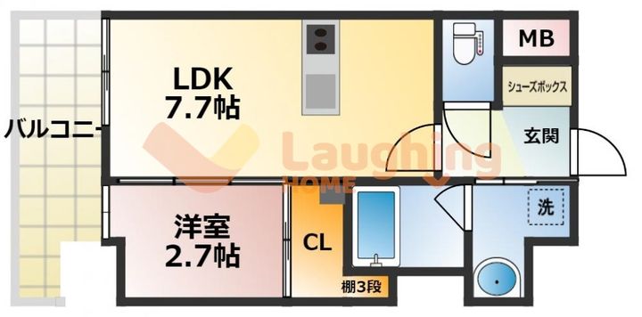 福岡県久留米市花畑2(マンション)の賃貸物件の間取り