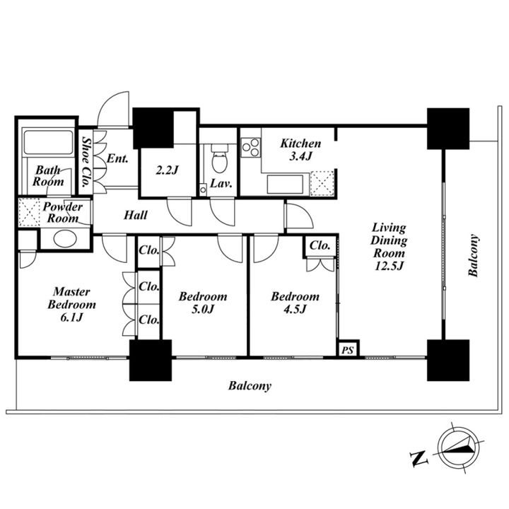リエトコート アルクスタワーの間取り