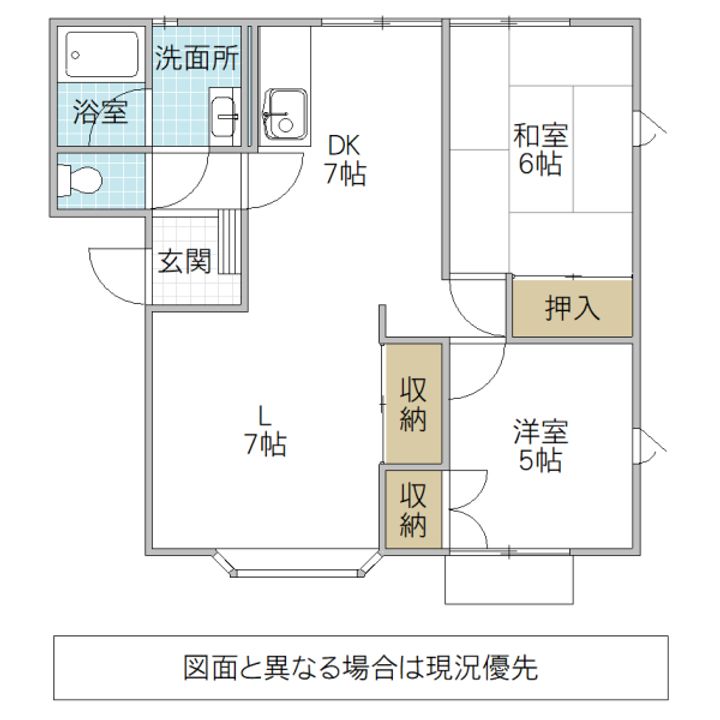 ガーデンハウス B棟の間取り