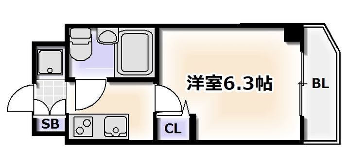 フォーリアライズ難波南ファーロの間取り