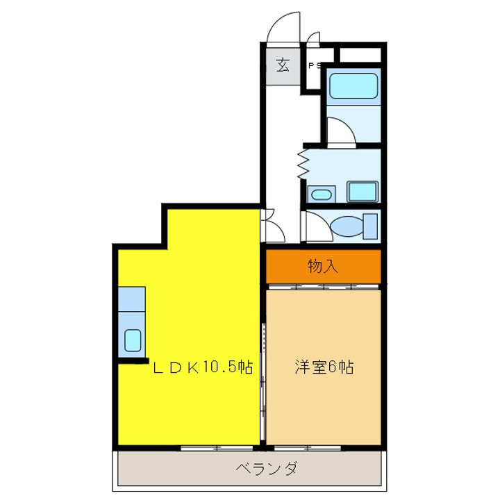岐阜県羽島郡岐南町伏屋7(マンション)の賃貸物件の間取り