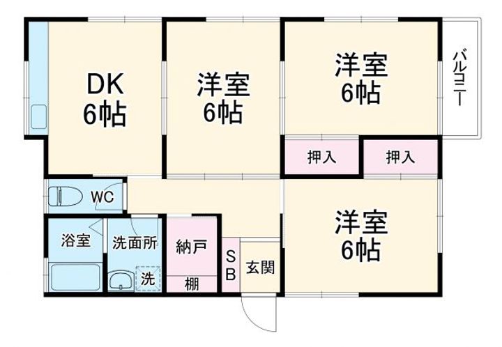 志村テラスハウスの間取り