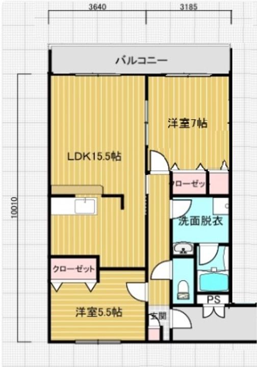 新潟県阿賀野市新保(マンション)の賃貸物件の間取り