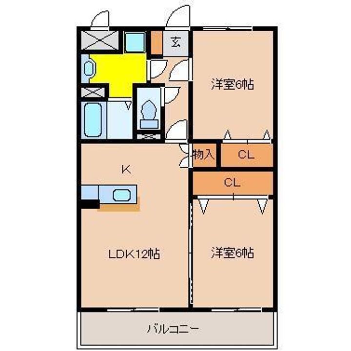 ピーチフローレIIIの間取り