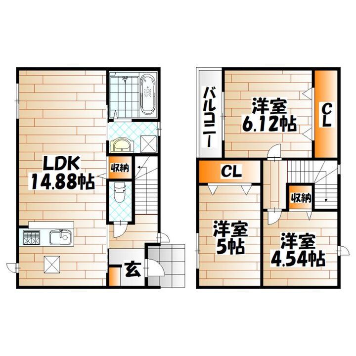 福岡県北九州市門司区寺内2(一戸建)の賃貸物件の間取り