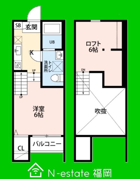 福岡県福岡市西区姪の浜3(アパート)の賃貸物件の間取り