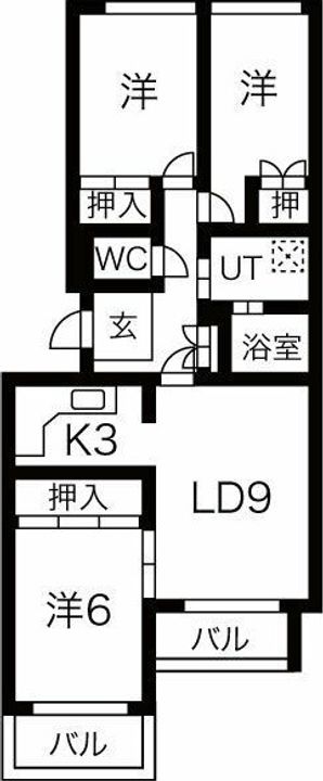 大阪府吹田市五月が丘東(マンション)の賃貸物件の間取り