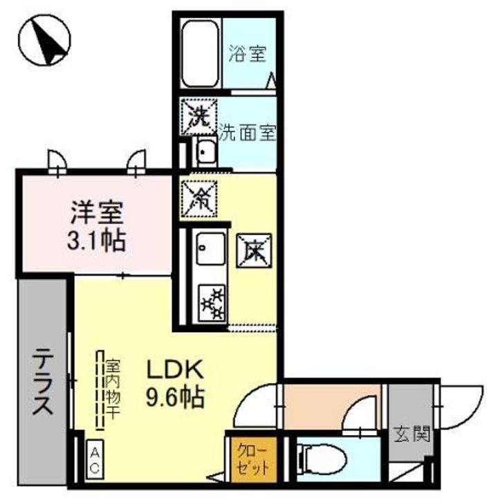 埼玉県志木市幸町3(アパート)の賃貸物件の間取り