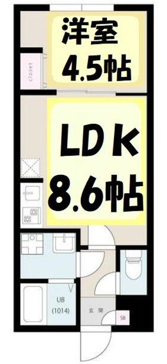 埼玉県春日部市大畑(アパート)の賃貸物件の間取り