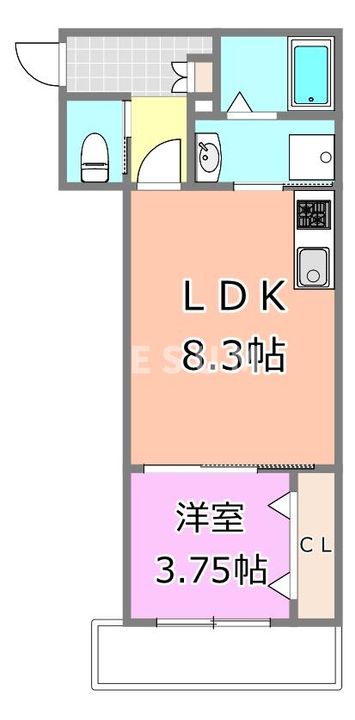 千葉県千葉市中央区南町3(アパート)の賃貸物件の間取り