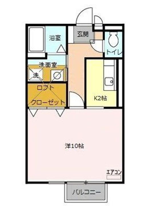 埼玉県川越市大字砂(アパート)の賃貸物件の間取り