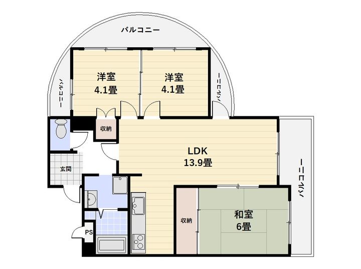 パサージュ倉敷の間取り