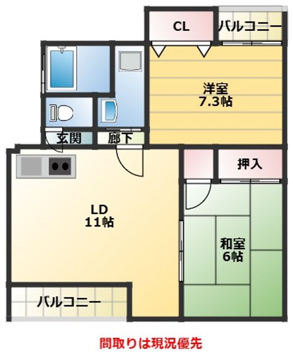 パル天満の間取り