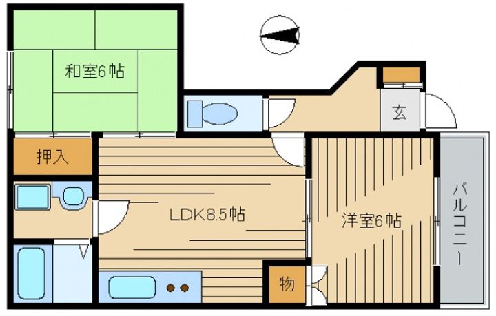 広島県広島市佐伯区八幡3(マンション)の賃貸物件の間取り
