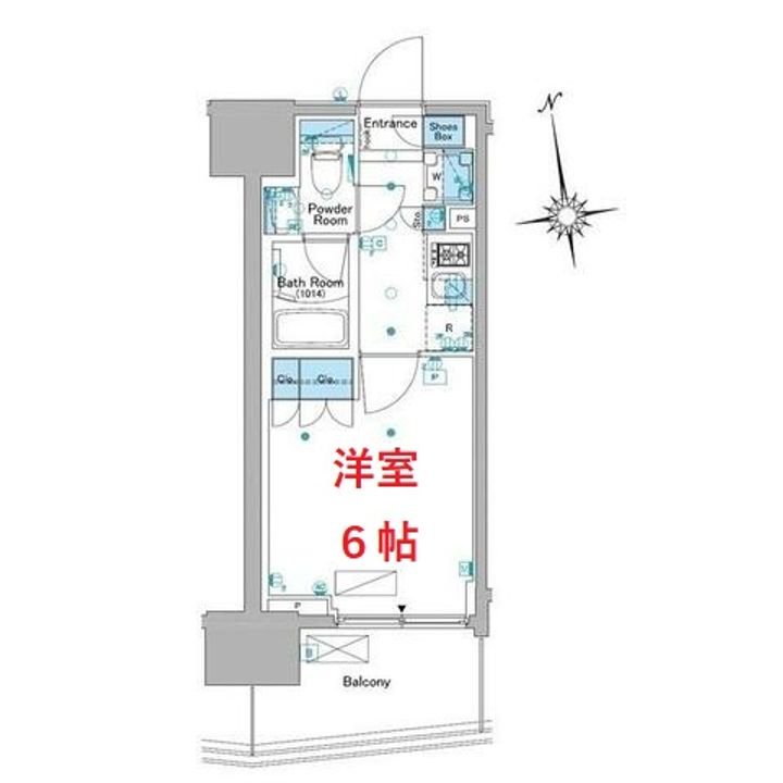 東京都品川区大井5(マンション)の賃貸物件の間取り
