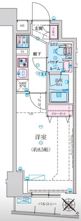 東京都墨田区八広6(マンション)の賃貸物件の間取り