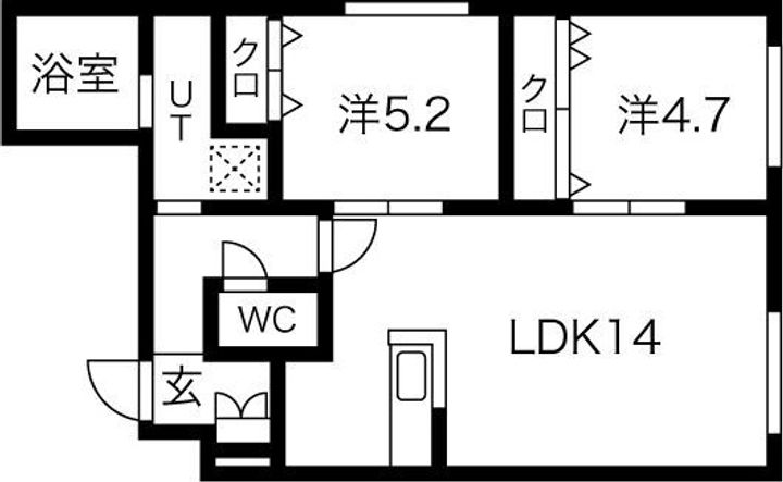 北海道札幌市中央区北七条西19(マンション)の賃貸物件の間取り