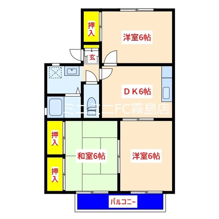 セジュール城山の間取り