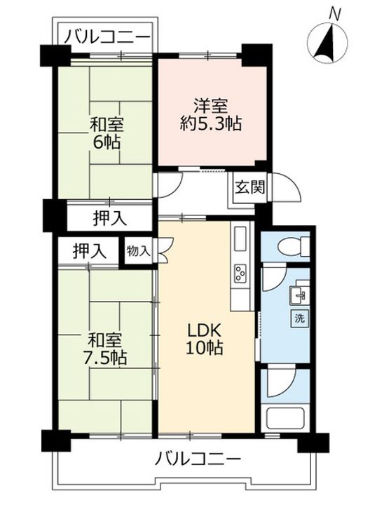 UR千代が丘の間取り