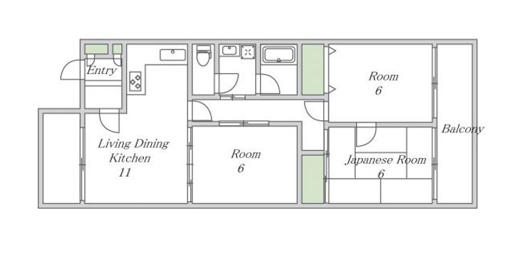 インペリアル堂島の間取り