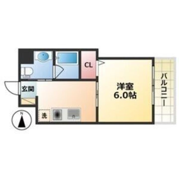 愛知県名古屋市中区千代田4(マンション)の賃貸物件の間取り