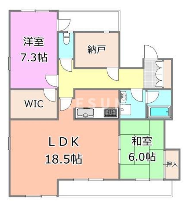 アートビップ東寺山-IAの間取り