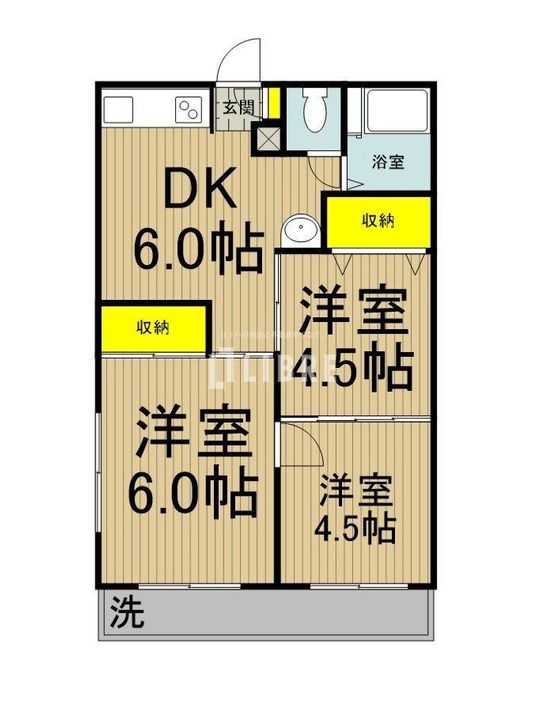 東京都小平市仲町(マンション)の賃貸物件の間取り